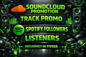 do soundcloud promotion, track promo, spotify followers, listeners