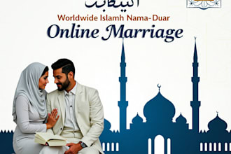 conduct a premium online nikah ceremony for muslim marriage worldwide