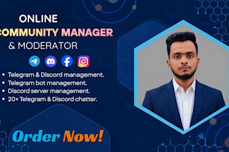 be your telegram and discord manager with 20 chatters