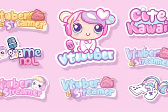 design a cute kawaii logo for vtuber and streamer for you
