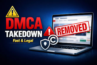 send dmca take down notice to remove leaked,illegal and copyright content