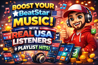 boost your beatstar music with real USA listeners and playlist hits