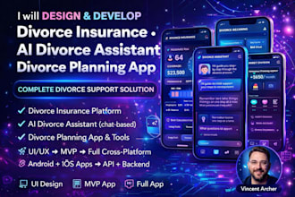 develop divorce insurance app, ai divorce assistant app, divorce planning app