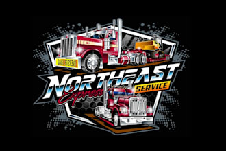 create exclusive and marvelous trucking logo design