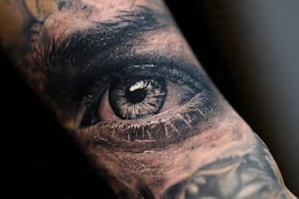 create unique realism tattoo design with my style