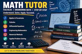 tutor you in mathematics calculus and engineering mathematics