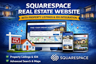 build a squarespace real estate site with property listings and idx integration
