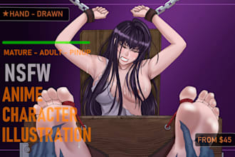 draw anime nsfw oc character illustration