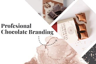 design chocolate brand, logo, label, and branding