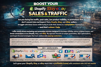 do ebay promotion etsy promotion shopify marketing  to boost your sales
