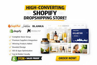 setup shopify dropshipping store design via supliful jubilee blanka modalyst