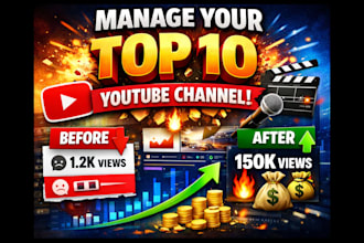 manage your top10 youtube for growth