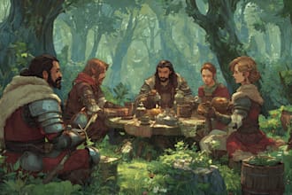 draw your dnd party art or dnd character art