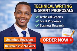 do technical writing, research, and grant proposals