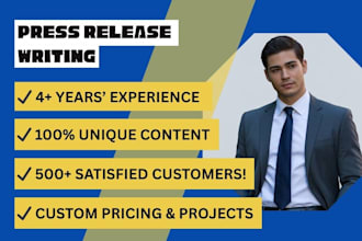 professional press release writing for media and brand announcements