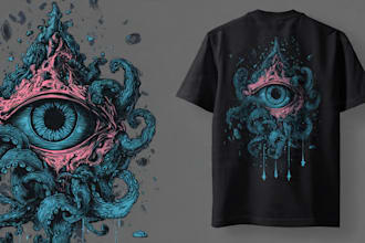 make a professional graphic t shirt design streetwear