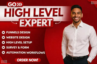 be your gohighlevel expert for website  funnel and automation