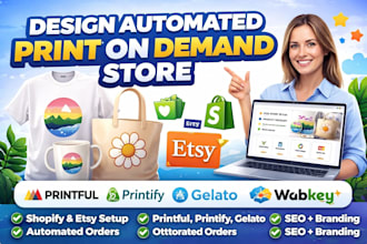 design automated printful gelato printify etsy pod shopify print on demand store