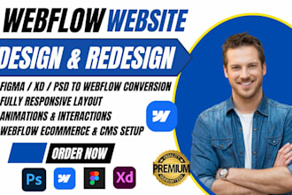 design webflow website, redesign webflow, figma to webflow, webflow animation