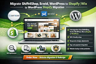 migrate shift4shop ecwid wordpress to shopify wix to wordpress shopify migration