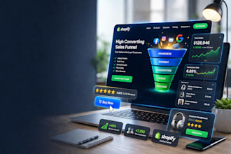 design a shopify sales funnel landing page