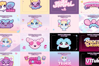 make a cute vtuber or twitch logo