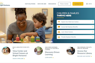 design kindergarten website preschool website daycare website childcare website