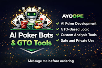 develop ai poker bots and gto poker tools