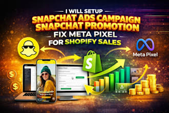 setup snapchat ads campaign snapchat promotion fix meta pixel for shopify sales