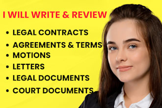 be your lawyer for legal agreements, contracts, terms and conditions