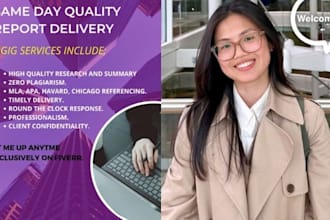 write high quality, same day delivery reports, essays and web research summaries
