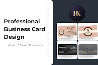 design a professional and modern business card
