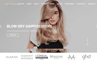 design hair salon website spa website nail salon beauty cosmetic booking website