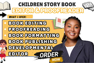 proofread and edit children story book kids story book proofreading book editor