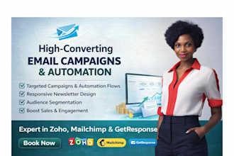 do email campaign newsletter and automation flows via zoho mailchimp getresponse