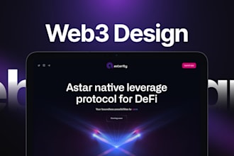 design a web3 UI UX design for crypto, blockchain and ai projects