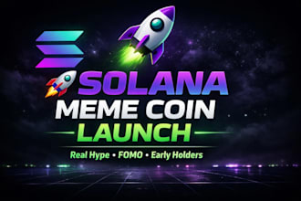 launch and promote your solana meme coin with real hype, fomo and holders