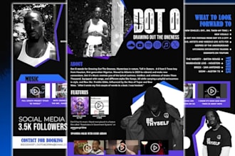 design a premium quality clickable link artist press kit artist epk speaker kit