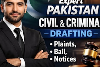 draft pakistan civil criminal court pleadings bail notices expertly