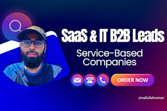 generate b2b lead generation for saas, IT, and service based companies