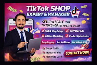 setup tiktok shop dropshipping, affiliate product manage tik tok shop ads, video