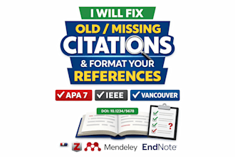 fix old missing citations and format your references apa, ieee for journals