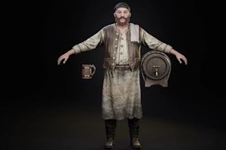 cc5 character model,3d npc character,pbr texture,rig epicskeleton ready for game