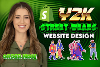 design streetwear shopify store and clothing brand website