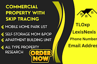 do commercial real estate data research and skip tracing