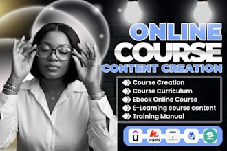 create course content, course curriculum, elearning course content, ppt slides