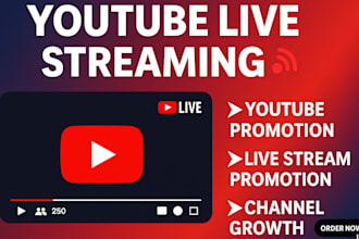 boost your youtube livestream, live stream promotion, live viewers