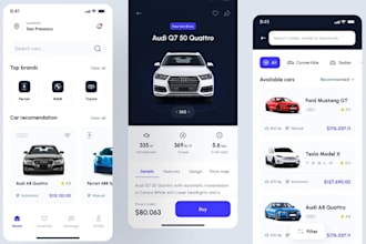 develop car dealership app, ai car marketplace app, car auction app with admin
