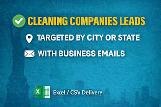 provide targeted cleaning companies leads with emails