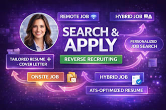 search and apply job application reverse recruit remote job application